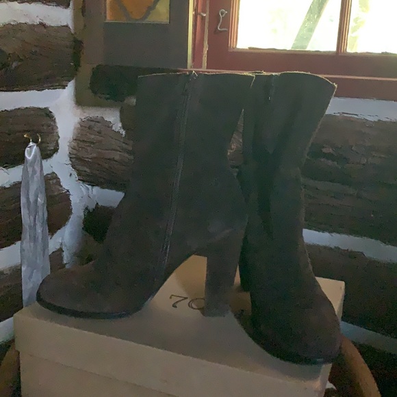 Brown Suede Bootie - Picture 2 of 8